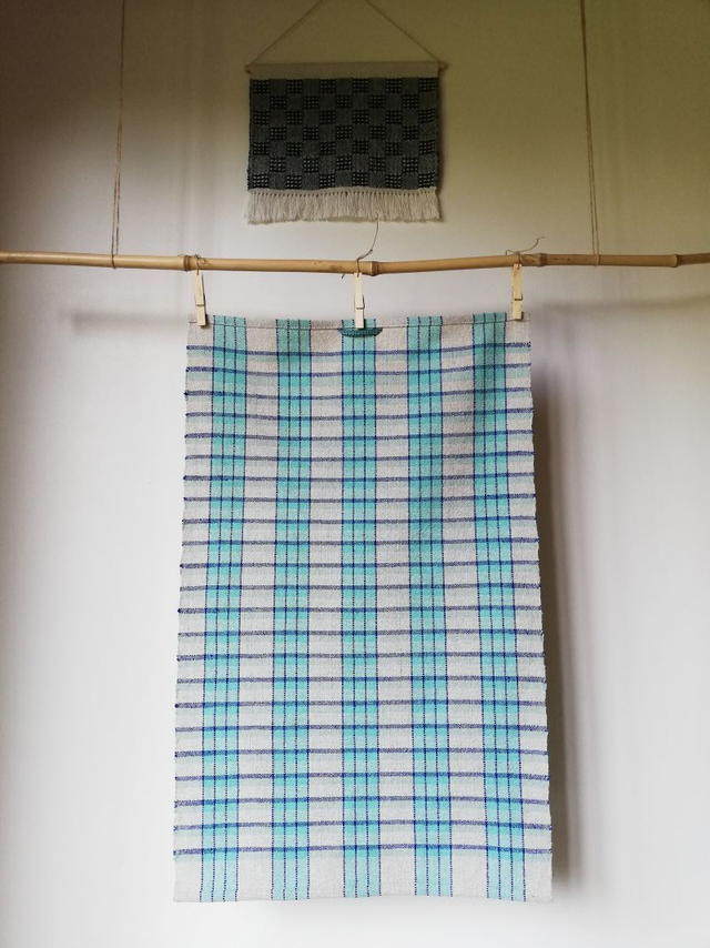 Linge à vaisselle en coton-lin bio – Tissé main