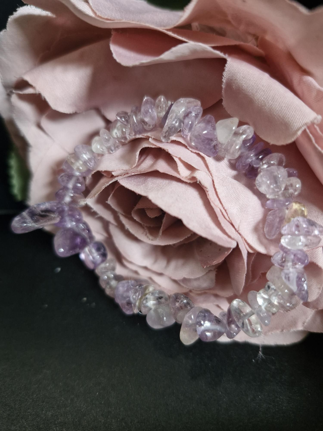 Ametrine crystal chip bracelet