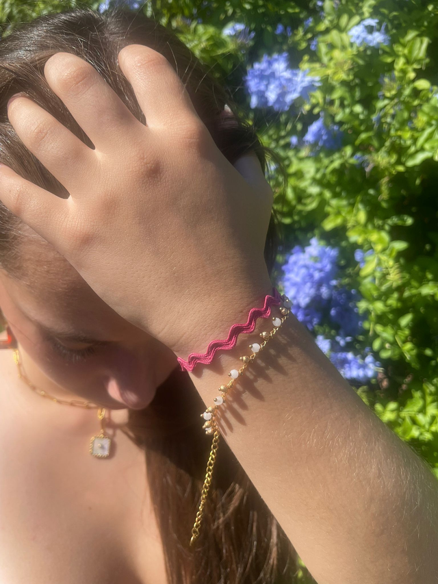 Bracelet en perles Blanches