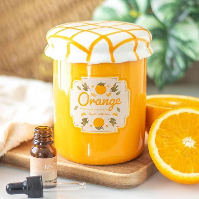 Brule parfum pot de confiture à l'orange