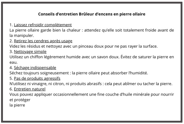 Brûleur d’encens en pierre ollaire « sun »