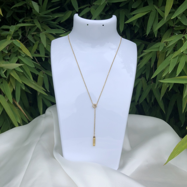 Nicole*collier en Y strass