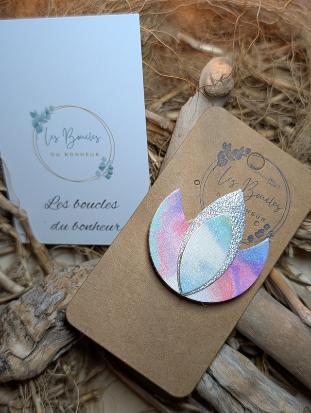 Broche lotus pastel b011