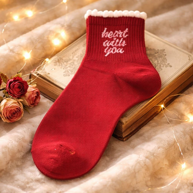 Socken "Heart with you" (Gr. 39-42)