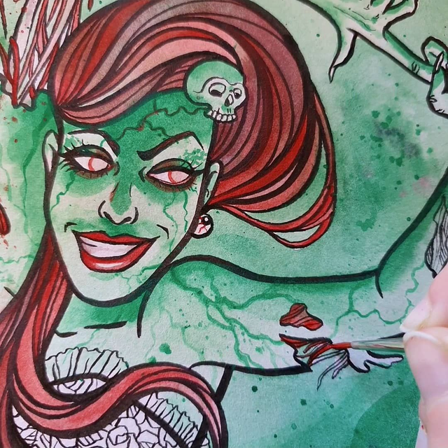 Zombie Burlesque Giclée Original Illustration