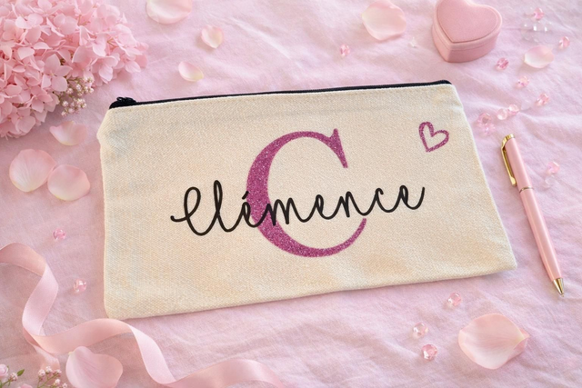 Pochette personnalisée prénom à offrir avec initiale