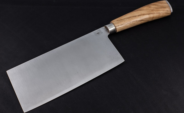 Couteau de chef chinois - manche en frêne de qualité supérieure, lame carbone