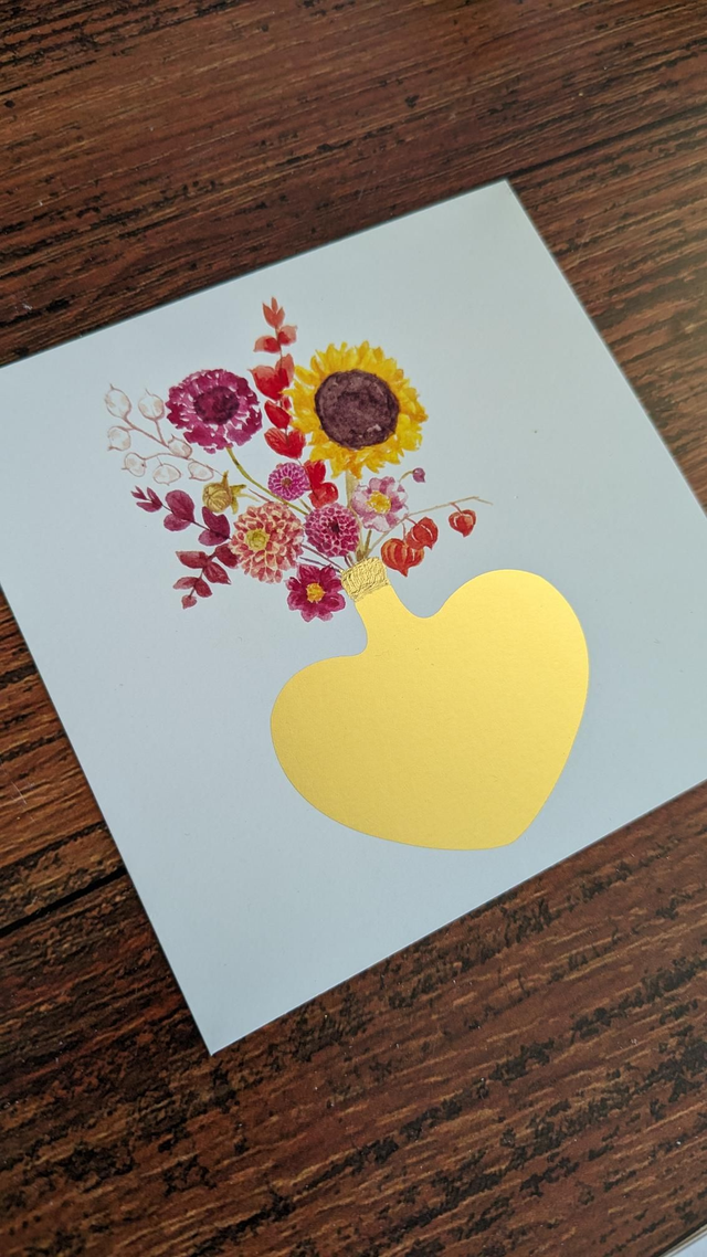 Carte ex-voto bouquet d&#039;automne