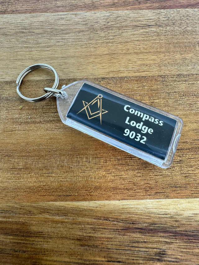 Custom Masonic Acrylic Keyring 