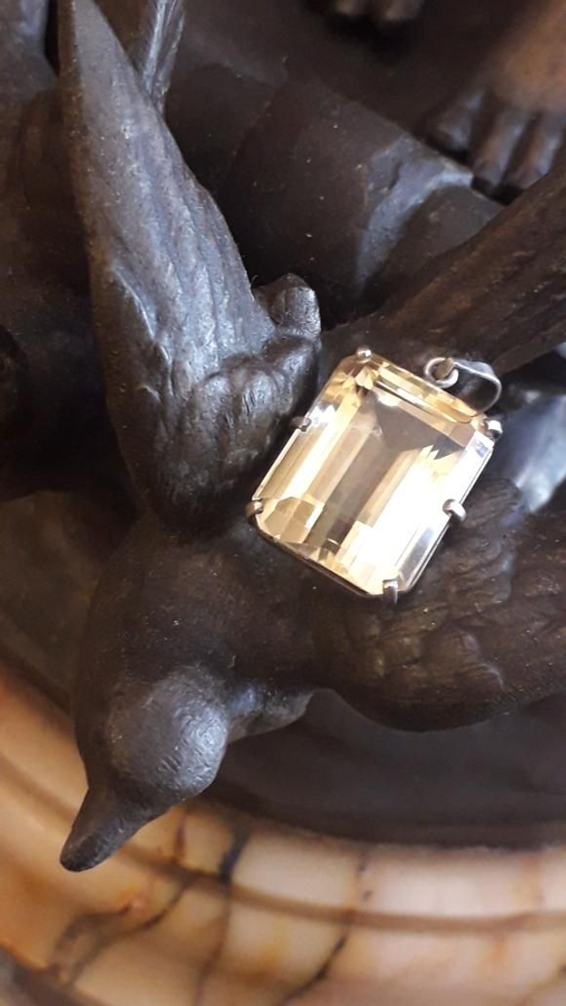 Pendentif  citrine, argent 925