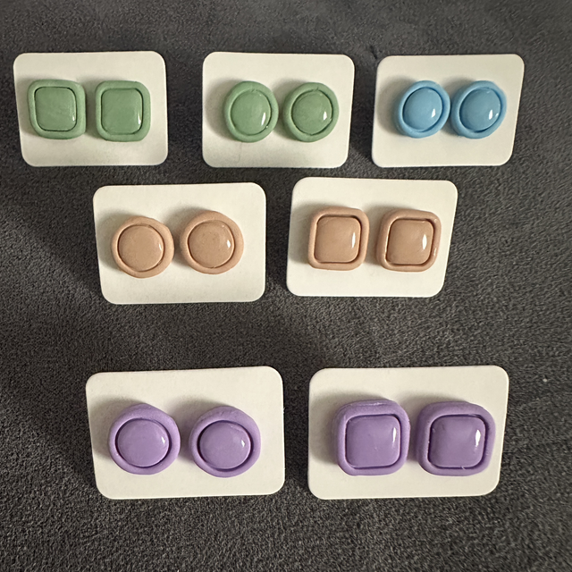 Ohrring Stecker Einfarbig