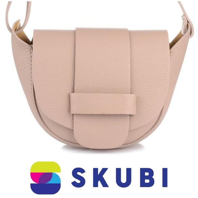 Vera Pelle X41 Dámská kožená kabelka pudrová