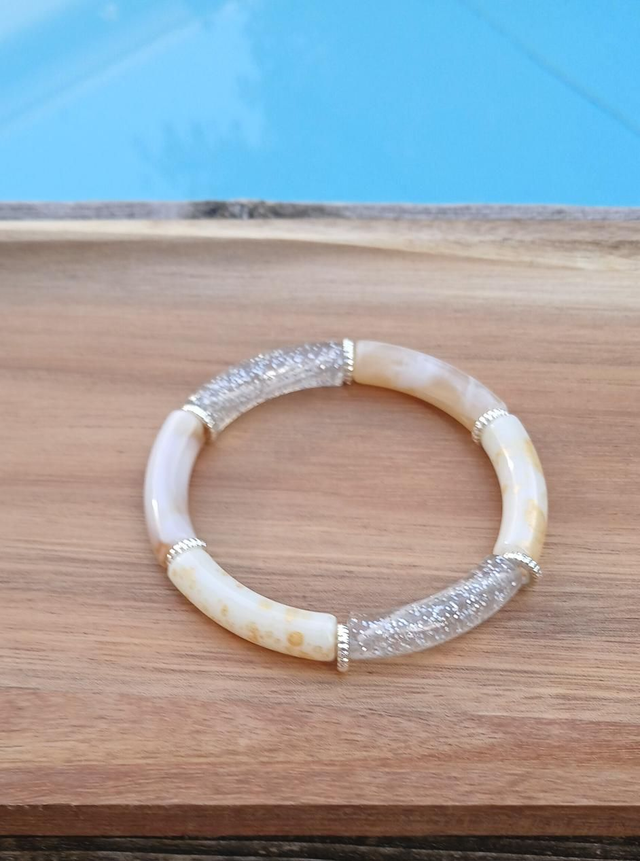 Bracelet perles tubes 