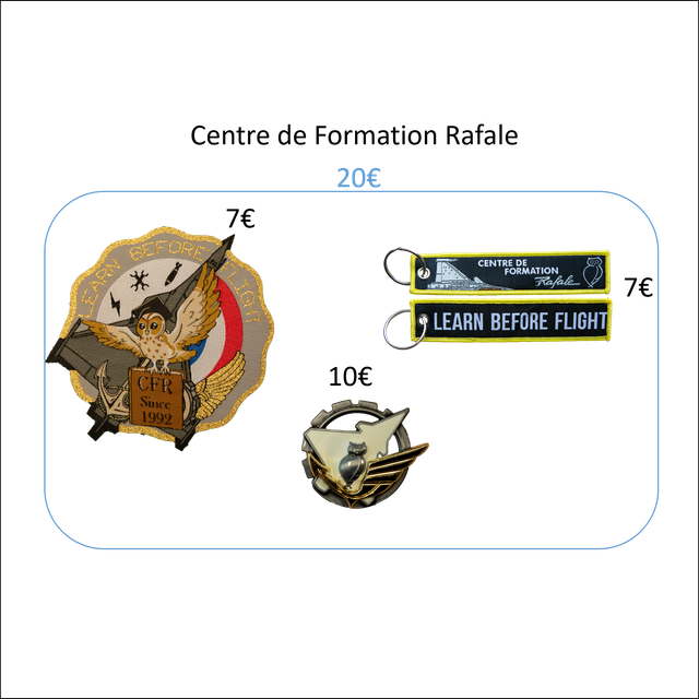 Lot CFR (patch, flamme et insigne métal)