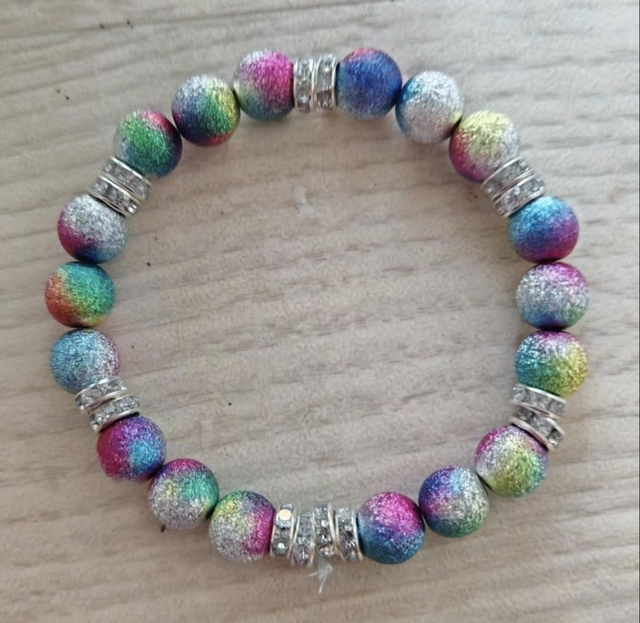 Glitter Shimmer Beaded Bracelet 