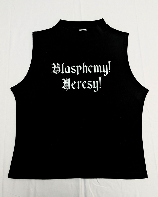 Satanized High Neck Crop Top