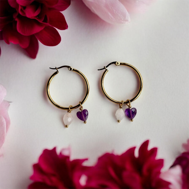 Walentynkowe kolczyki złote 