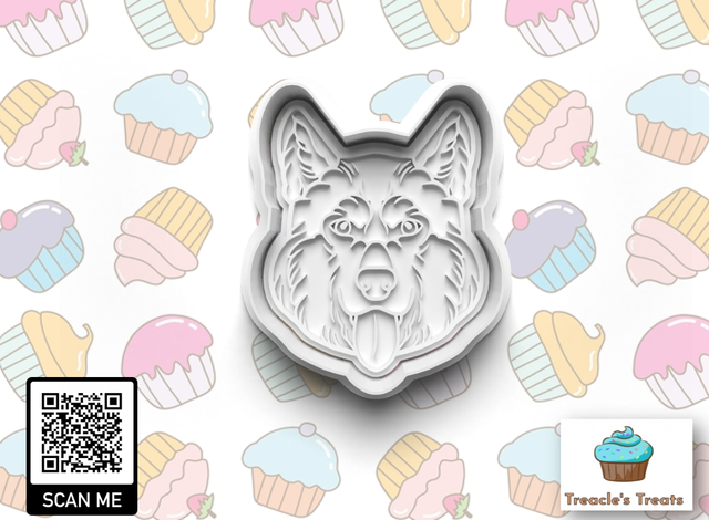 Husky Head Fondant/cookie stamp with cutter