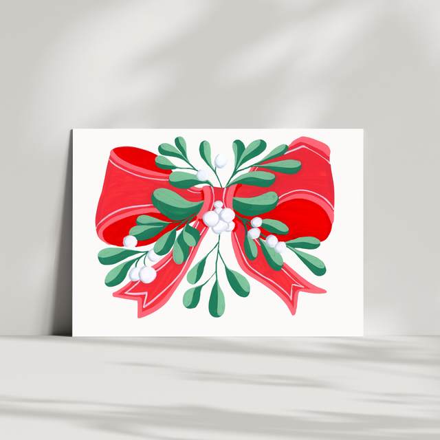 Cartes de Noël - Noeud fleuri