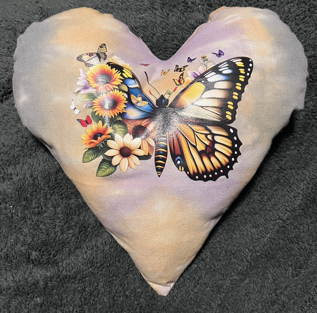Hand Tie dye cushion with butterfly 