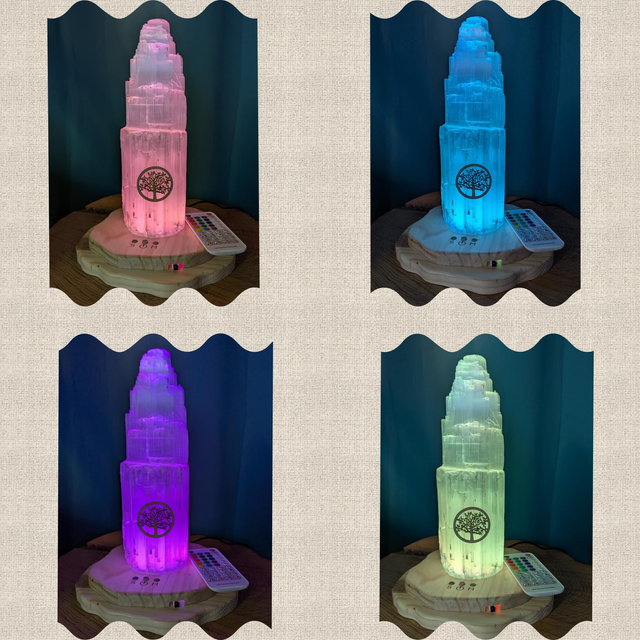 Lampe en Sélénite 30 cm