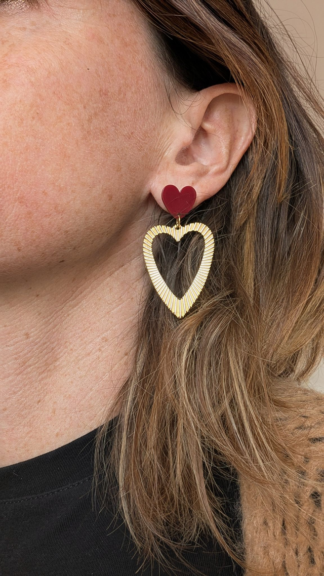 Boucles d'oreilles THELMA bordeaux