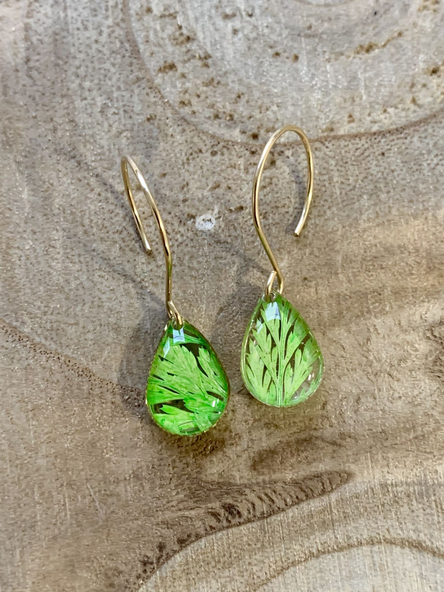 Vertes : boucles d&#039;oreilles en goldfilled