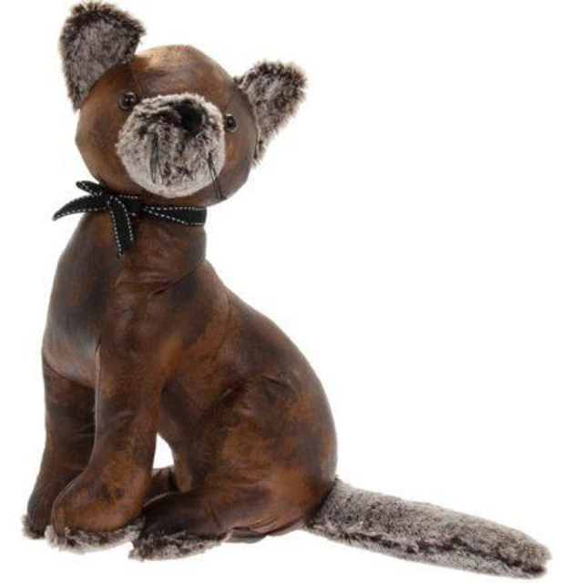 Faux Leather Cat Doorstop