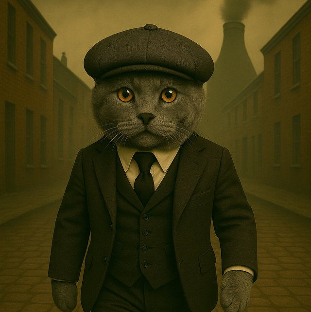 Grey Cat Framed Canvas Peaky Pets