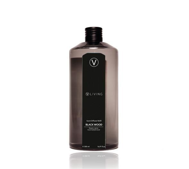 Navulling voor Geurverspreider – Black Wood (500 ml)