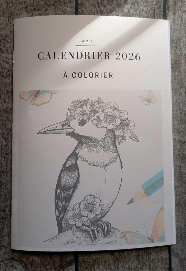 calendrier 2026 à colorier