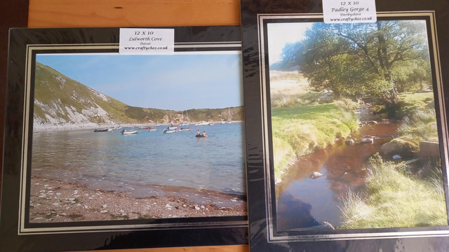 Lulworth Cove &amp; Padley Gorge mounted pictures
