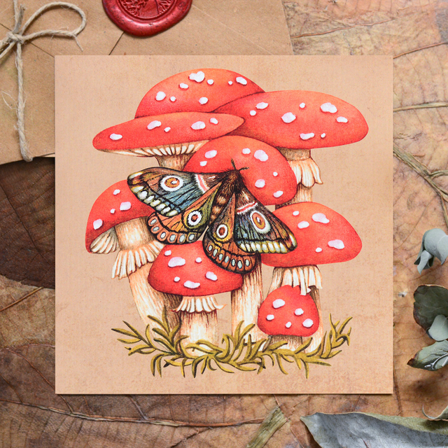 &quot;Amanitas&#039; Friend&quot; postcard
