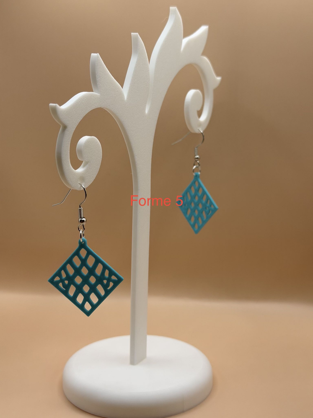 Boucles d'oreilles Géométrique - Losange -Triangle - Mandala -  Attaches Crochet