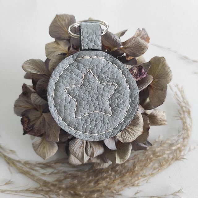 Porte clés Étoile en cuir 