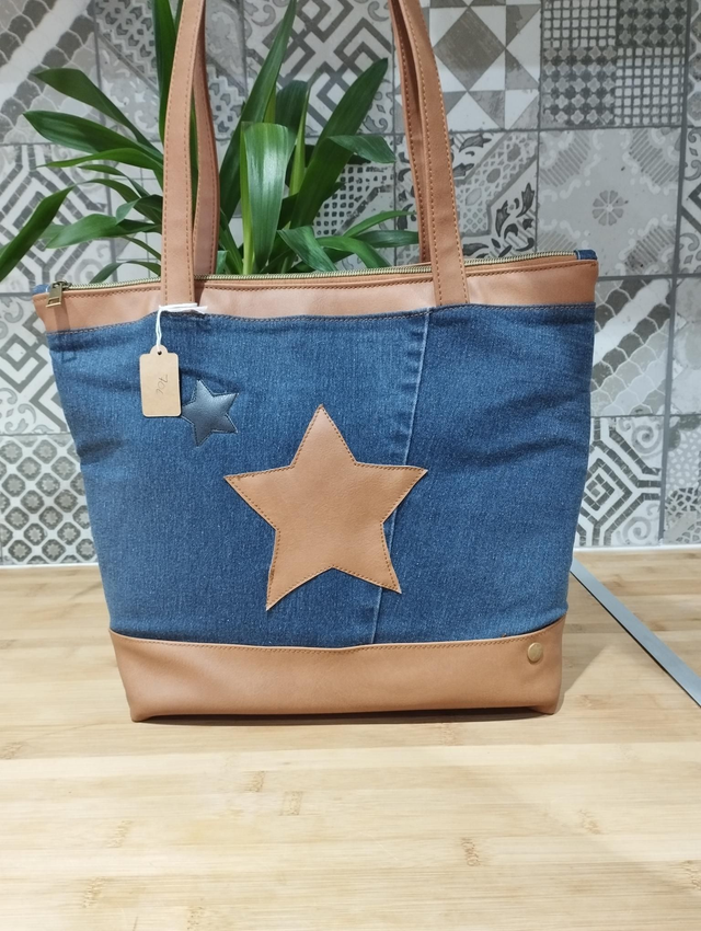 Sac à main cabas taille L fait-main 