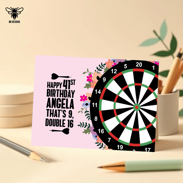 Darts - Birthday Card