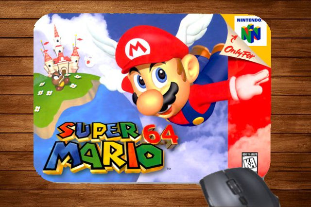 N64 Nintendo 64 Super Mario 64 Printed Mouse Mat