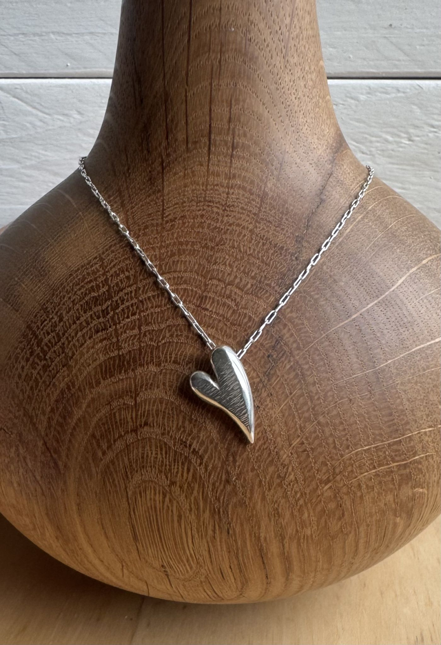 Handcrafted Sterling silver heart necklace