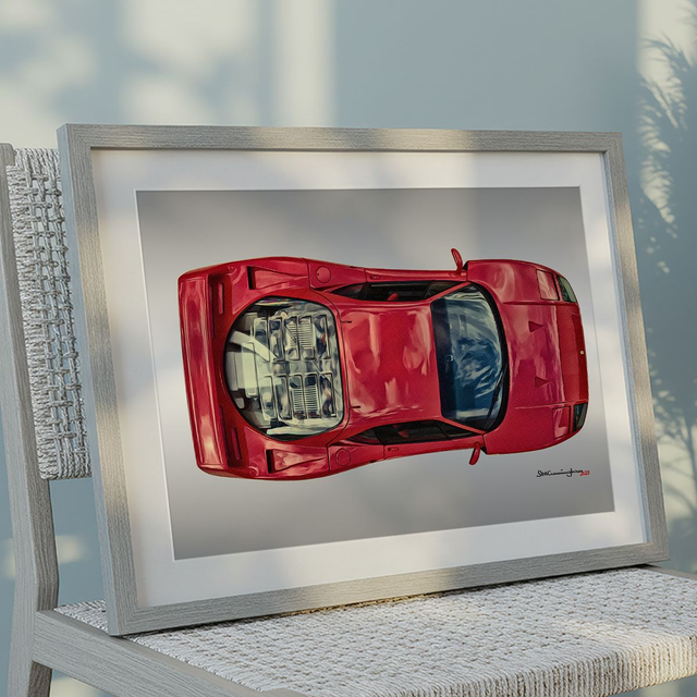 C230114 Ferrari F40 Tipo F25 1990 plan view