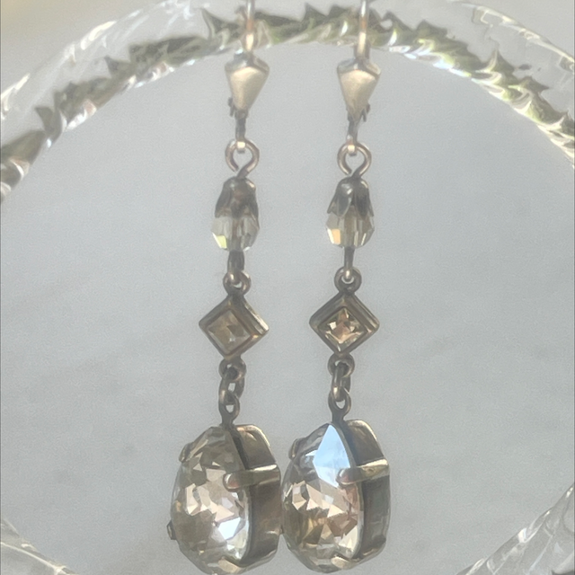 Klassische Ohrringe Kristall / Silber 