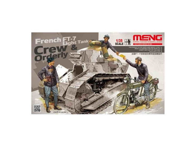 Équipage et officier de char léger français FT-17 Meng HS-005 1/35