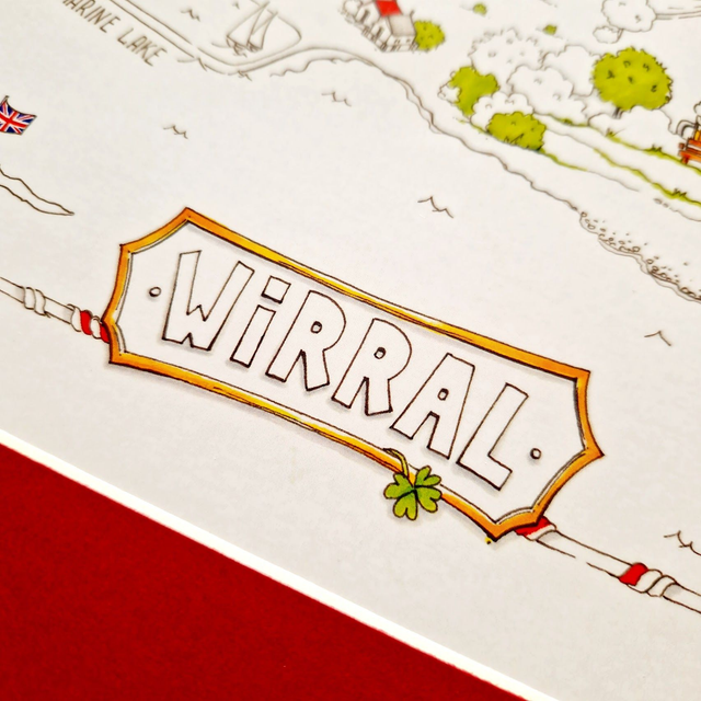 Map of Wirral / poster