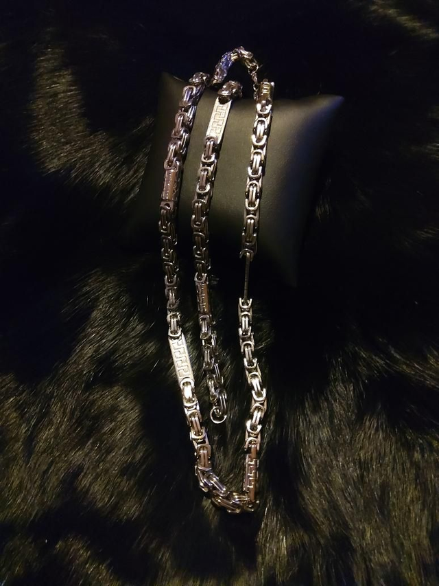 Parure De Bijoux En Acier Inoxydable Argent 