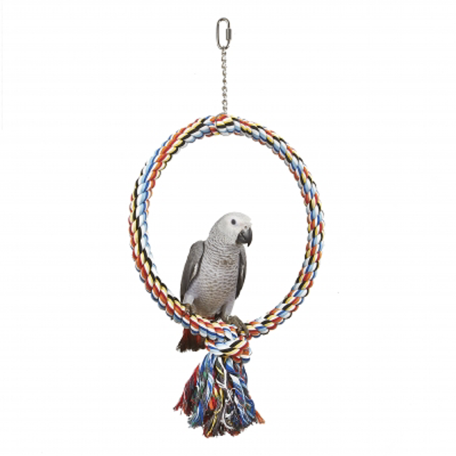 Sky Pet Products Parrot Ring Swing - Macaws &amp; Greys 