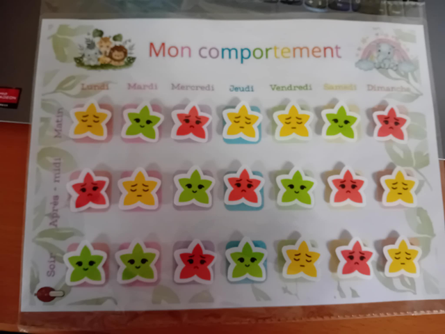 ⭐ Tableau de comportement - "Mon comportement"