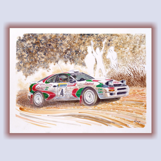 Artimotor onpaper acrílicos A3+ 33x48 - 1993 Juha Kankkunen Toyota Celica rally Argentina