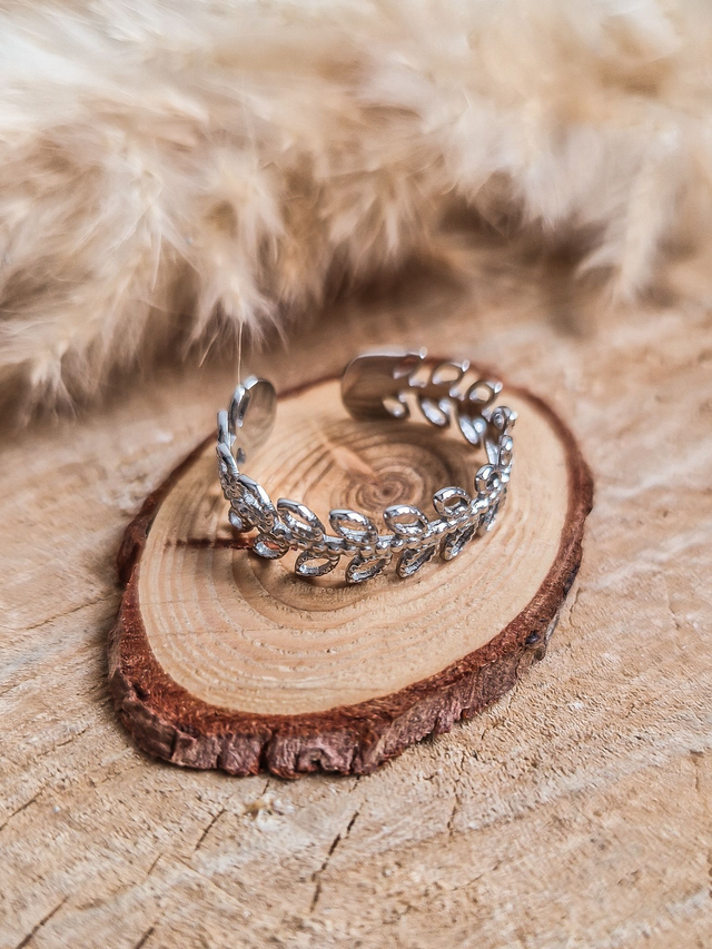 Bague "Épi" - Modèle argenté