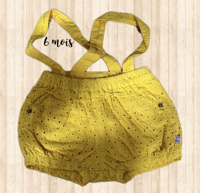 Short à bretelles, jaune, Sergent Major