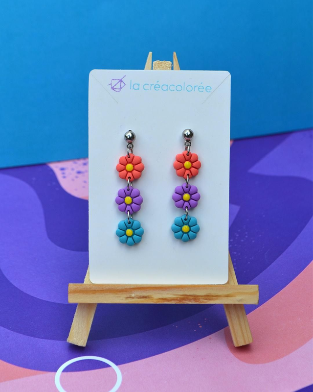 Thalia - orange, violet et bleu